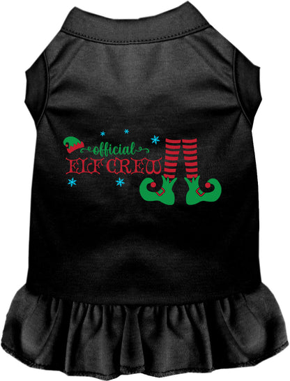 Black Elf Crew Pet Dress with black skirt