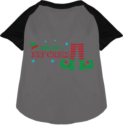 Black Elf Crew Pet Raglan Shirt