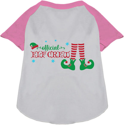 Light Pink Elf Crew Pet Raglan Shirt
