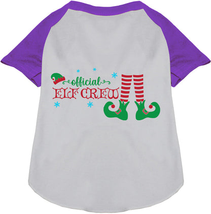 Purple Elf Crew Pet Raglan Shirt