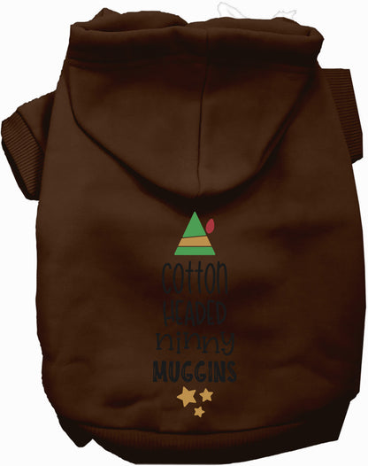 Brown Cotton Headed Ninny Muggins Pet Hoodie