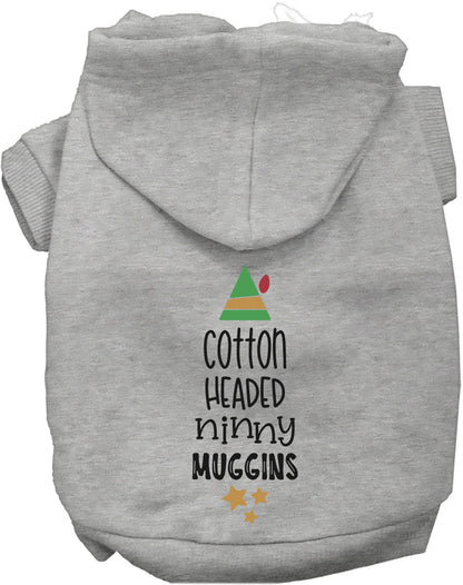 Gray Cotton Headed Ninny Muggins Pet Hoodie