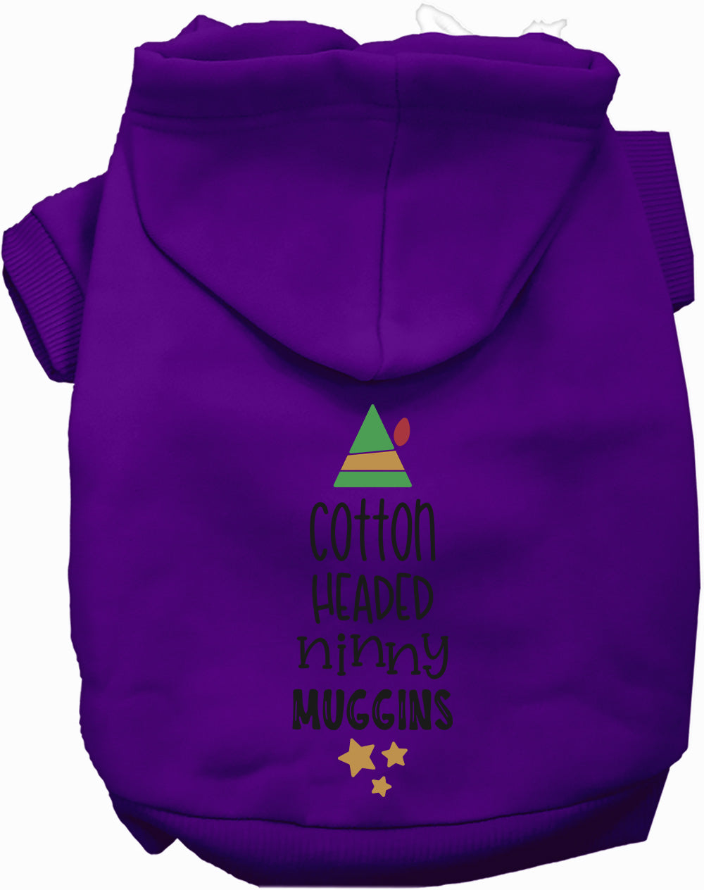 Purple Cotton Headed Ninny Muggins Pet Hoodie