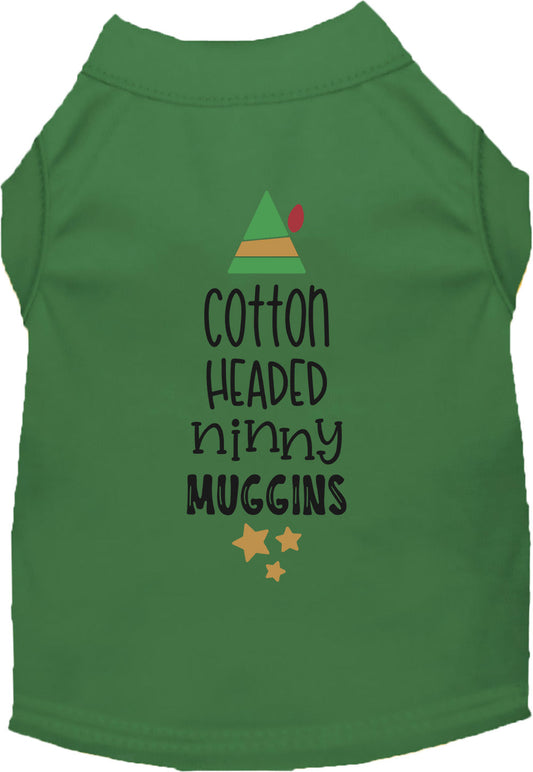 Green Cotton Headed Ninny Muggins pet shirt