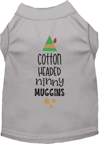 Gray Cotton Headed Ninny Muggins pet shirt