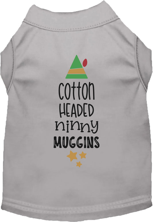 Gray Cotton Headed Ninny Muggins pet shirt