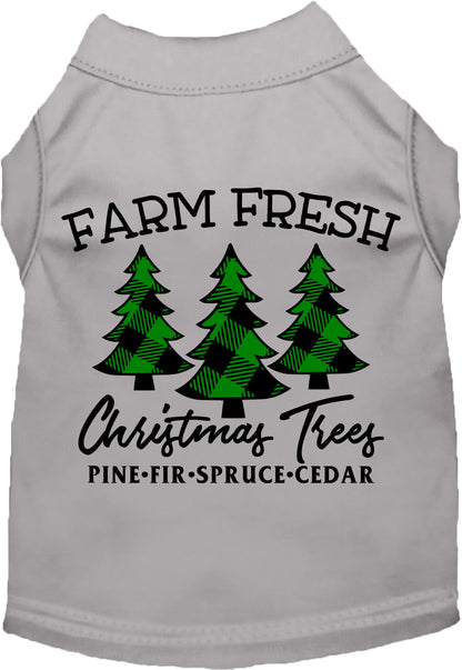 Gray Farm Fresh Christmas Trees pet shirt