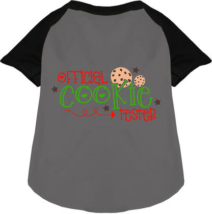 Black Official Cookie Tester Pet Raglan Shirt
