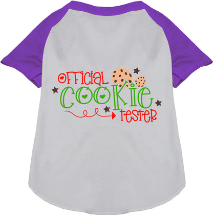 Purple Official Cookie Tester Pet Raglan Shirt