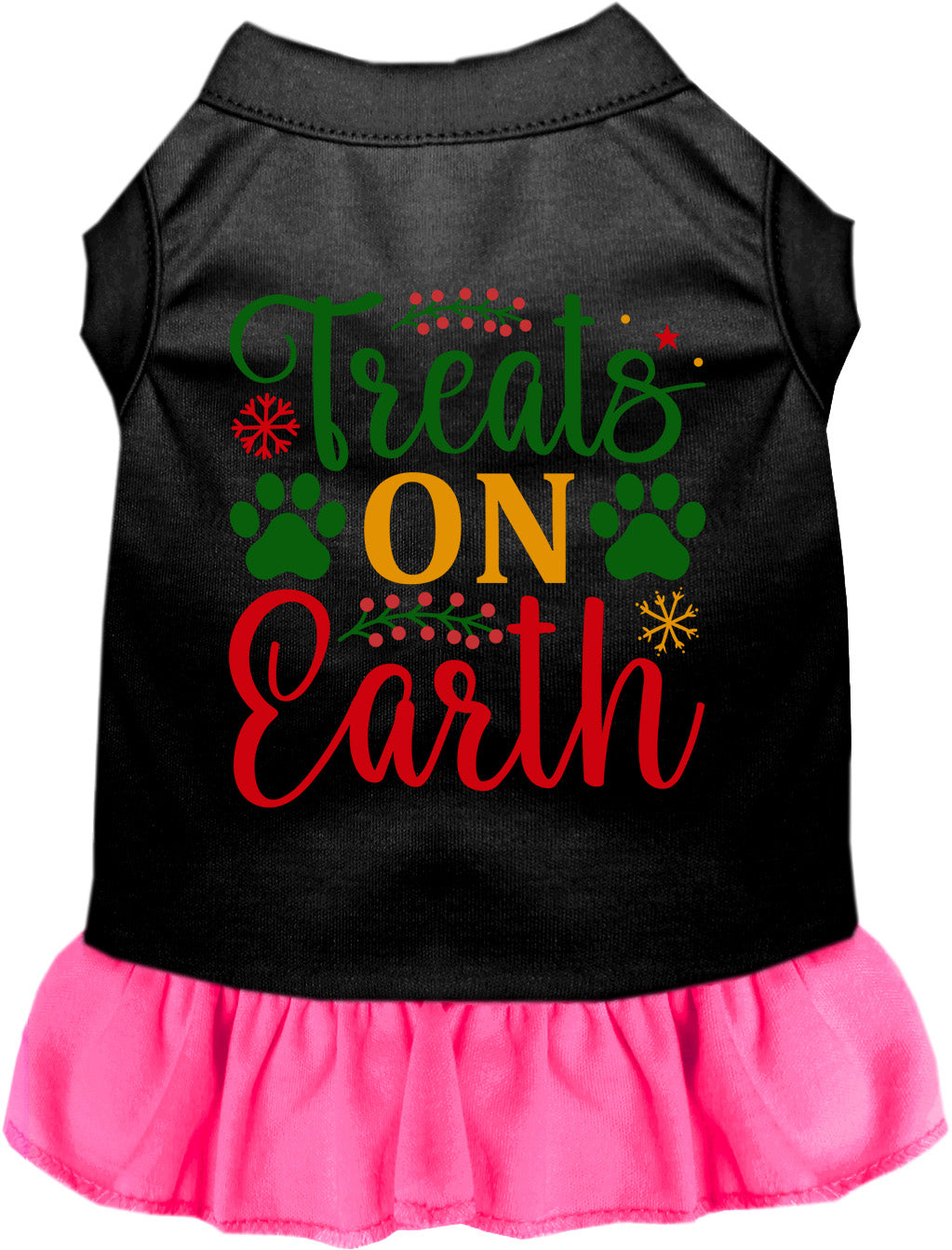 Black Treats on Earth pet dress with pink skirt