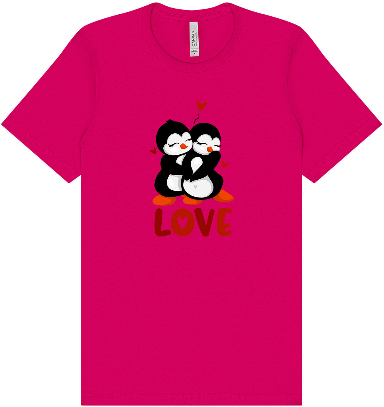 Penguin Love Adult Bella Canvas Shirt
