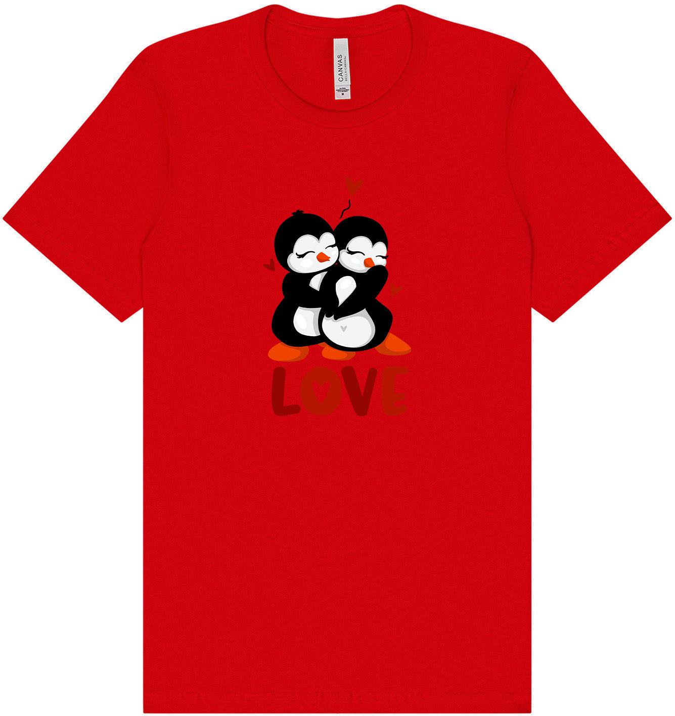 Penguin Love Adult Bella Canvas Shirt