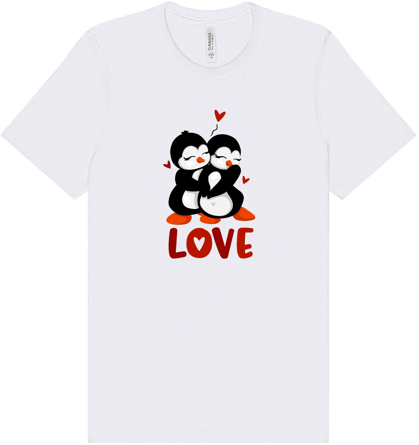 Penguin Love Adult Bella Canvas Shirt