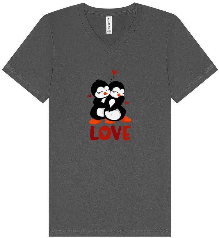 Penguin Love Unisex V-Neck Shirt