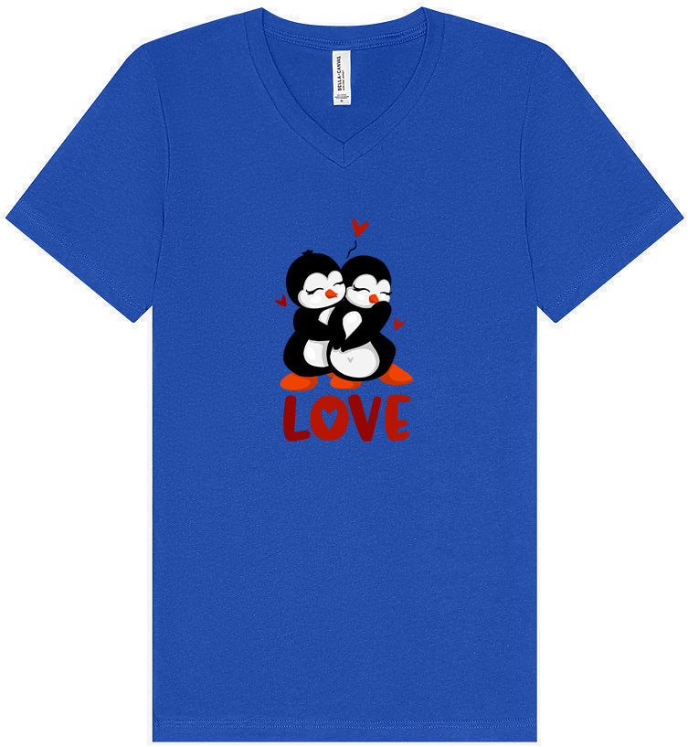 Penguin Love Unisex V-Neck Shirt