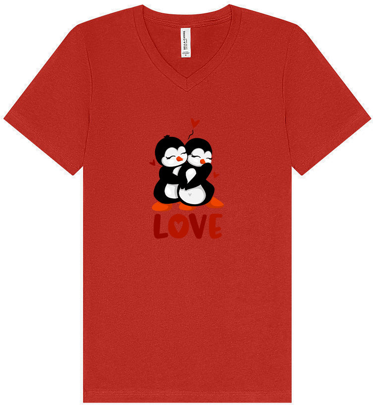 Penguin Love Unisex V-Neck Shirt