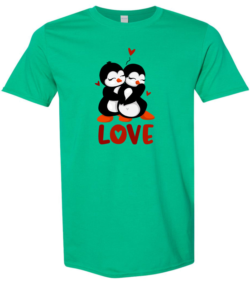 Penguin Love Adult Gildan Soft Shirt