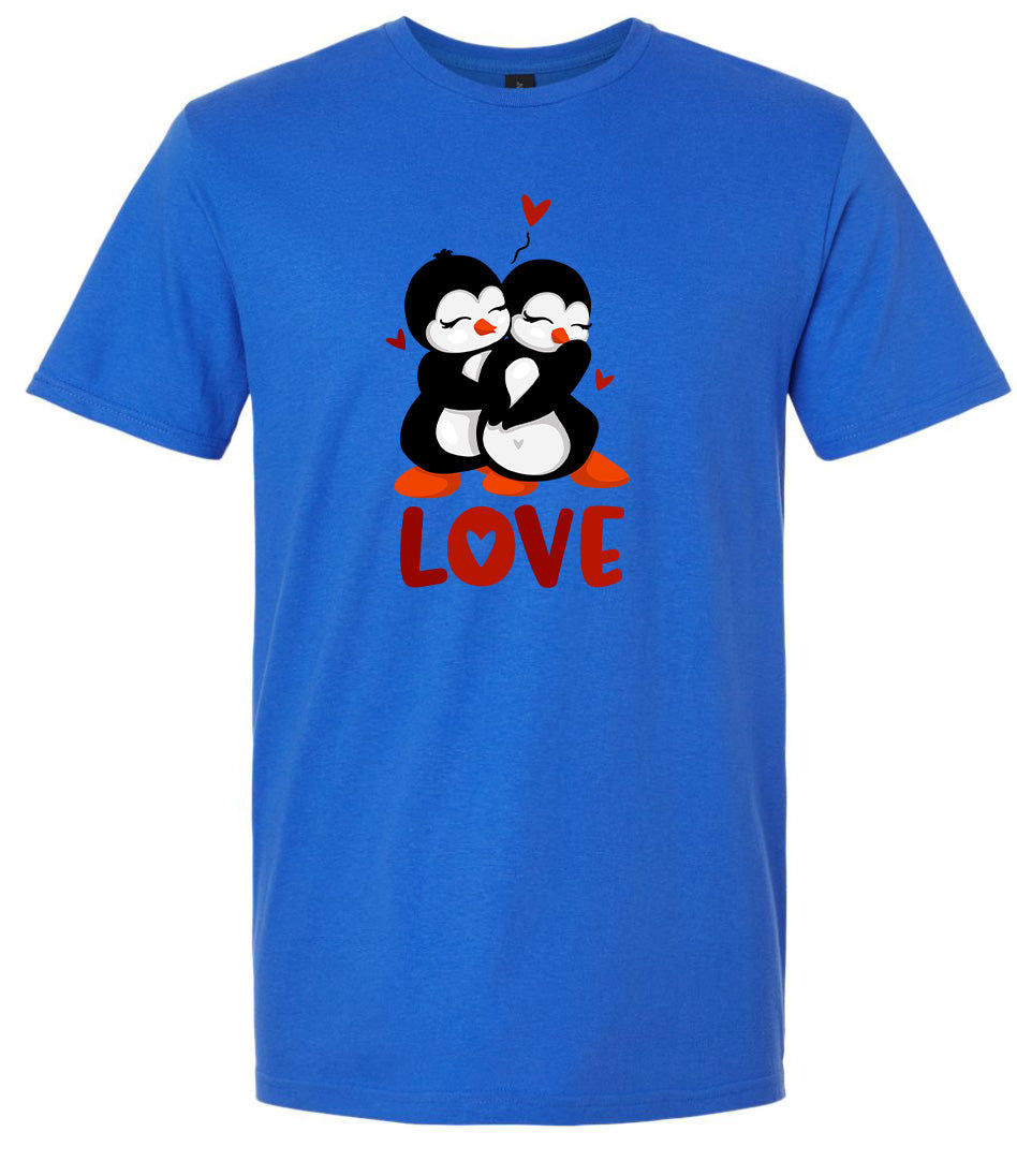 Penguin Love Adult Gildan Soft Shirt