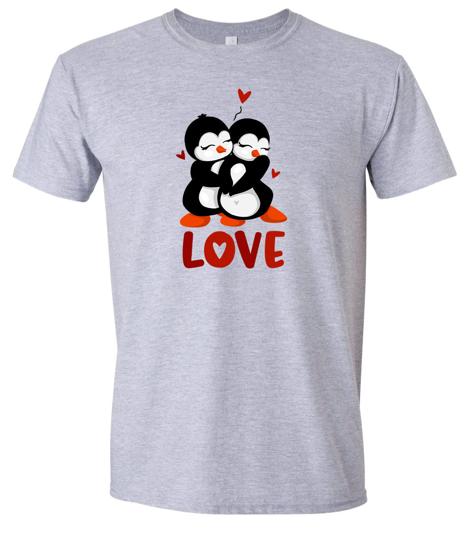 Penguin Love Adult Gildan Soft Shirt