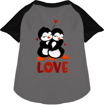 Black-sleeved Penguin Love Pet Raglan Shirt