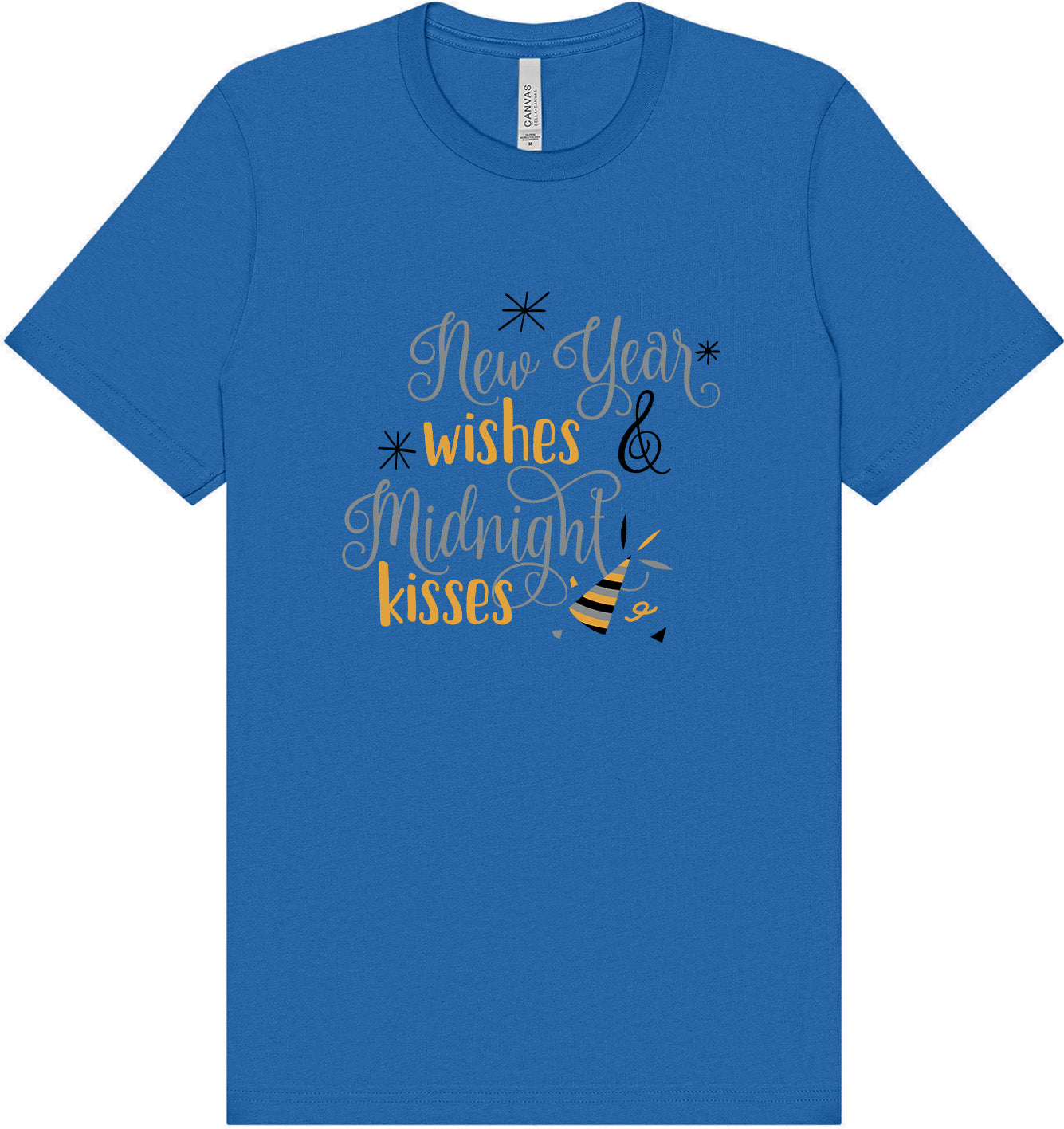 Midnight Kisses New Years Adult Bella Canvas Shirt