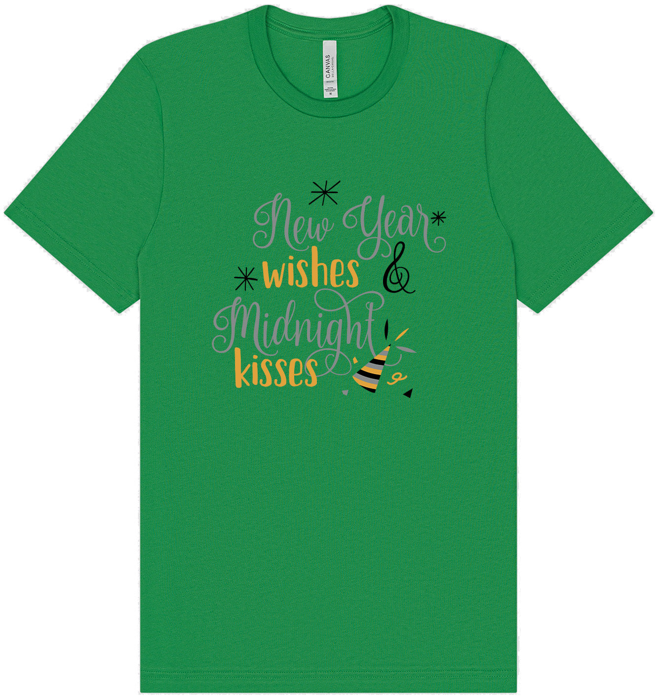 Midnight Kisses New Years Adult Bella Canvas Shirt