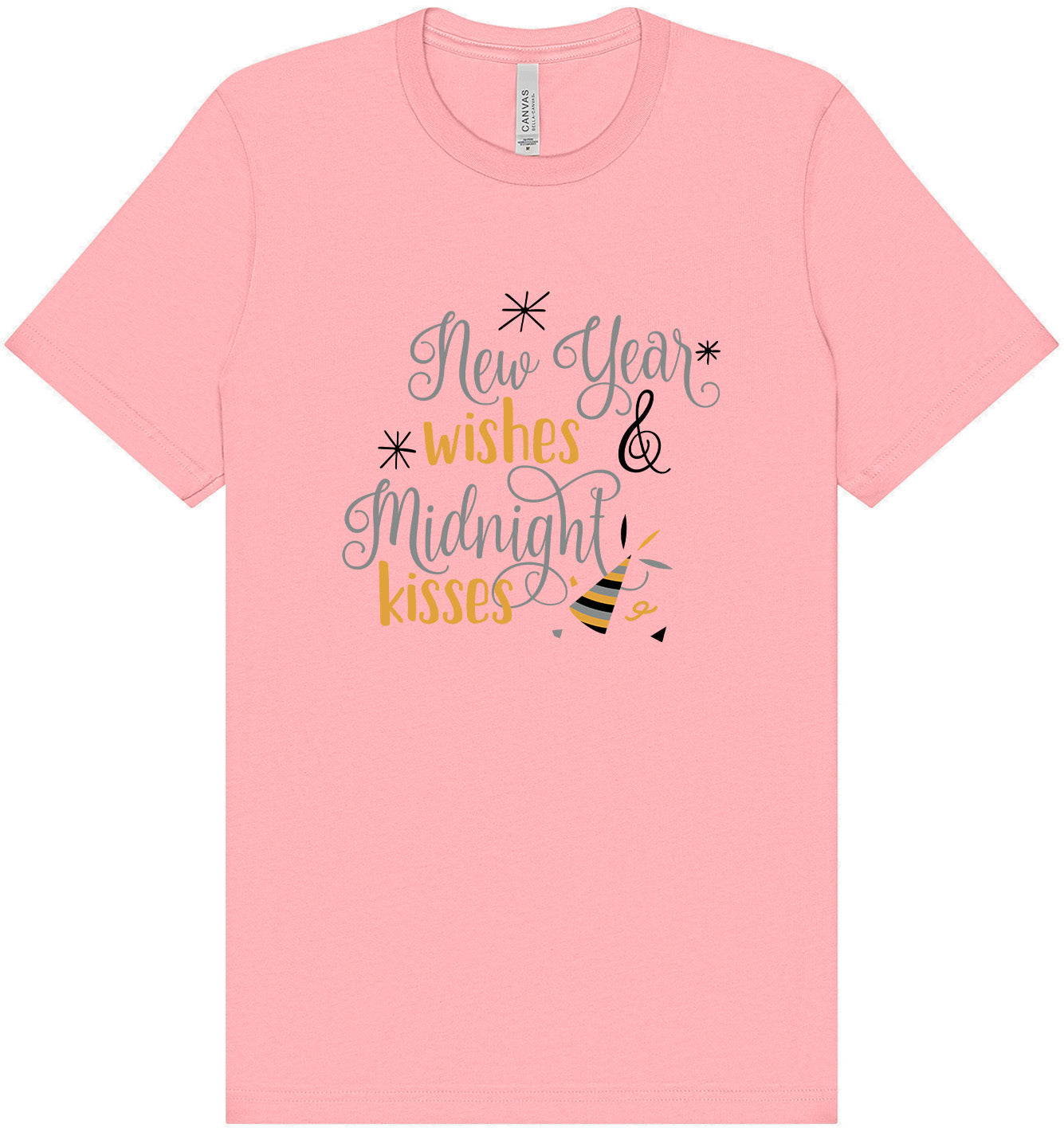 Midnight Kisses New Years Adult Bella Canvas Shirt