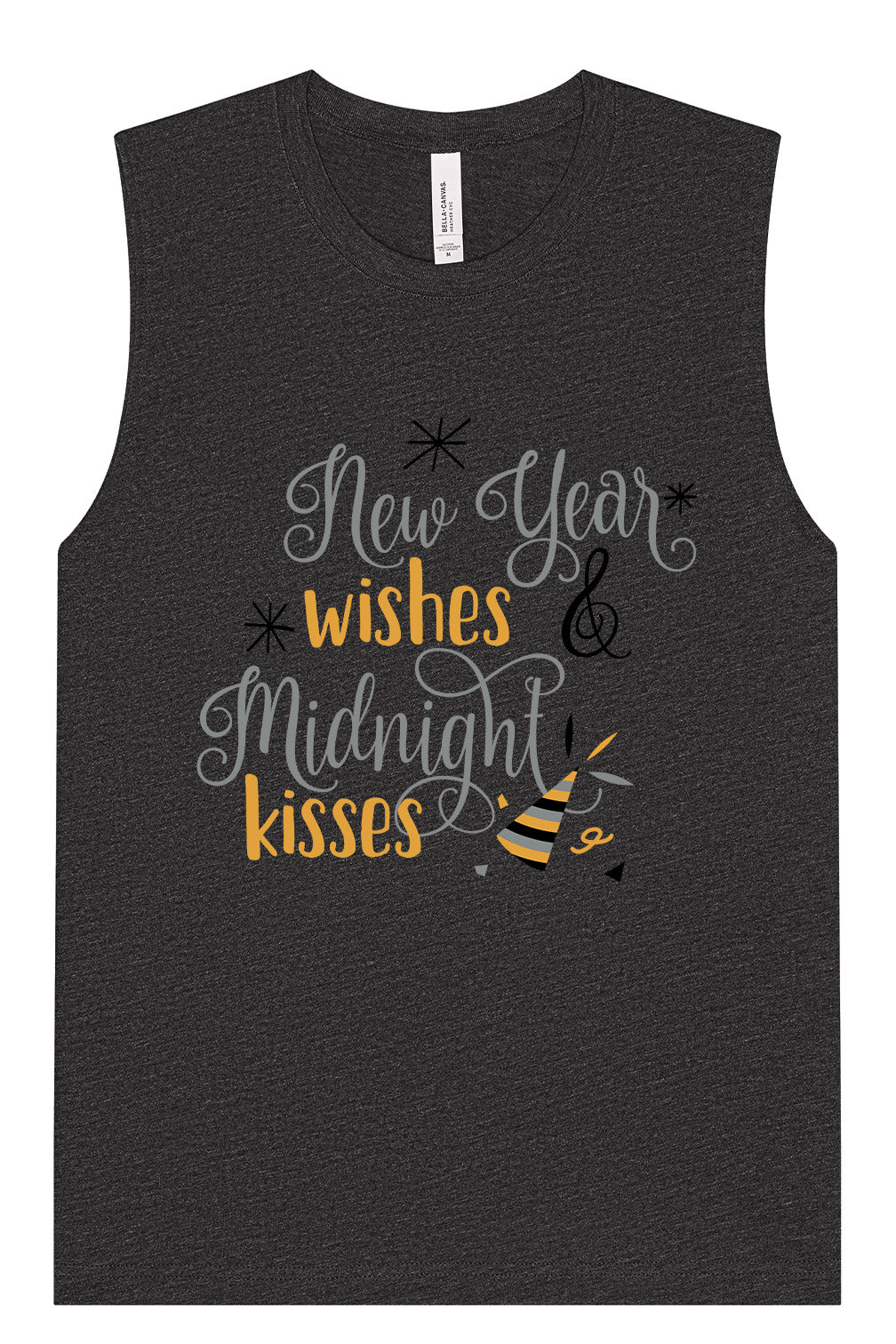 Midnight Kisses New Years Muscle Tank
