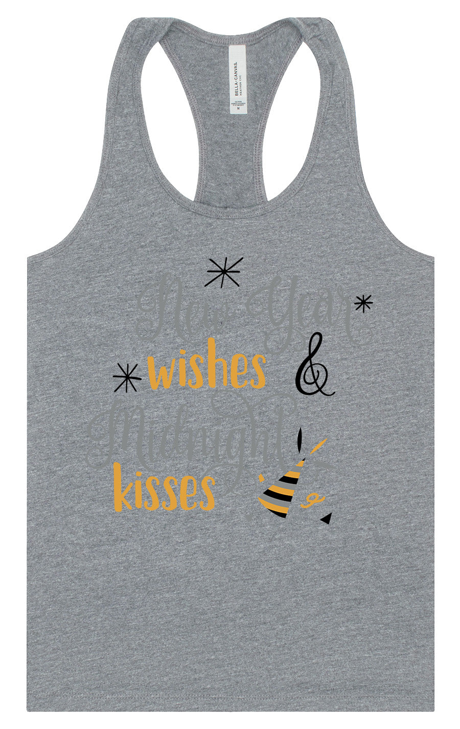 Midnight Kisses New Years Women's Racerback Tank