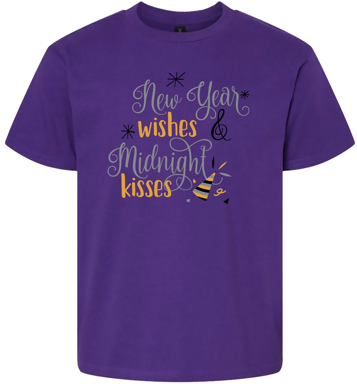 Midnight Kisses New Years Children's Gildan Soft Shirt