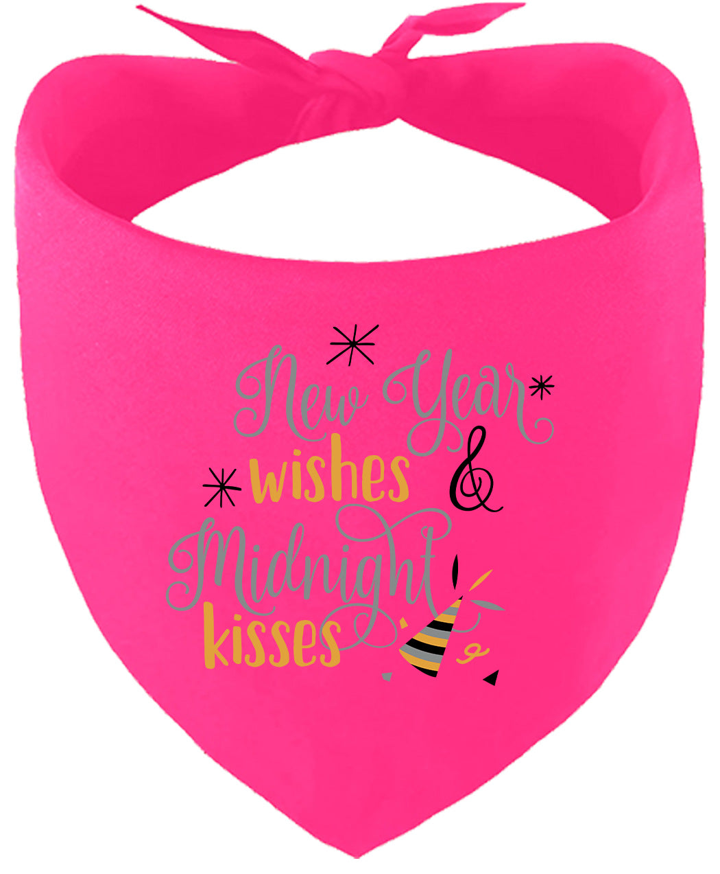 Midnight Kisses New Years Pet Bandana