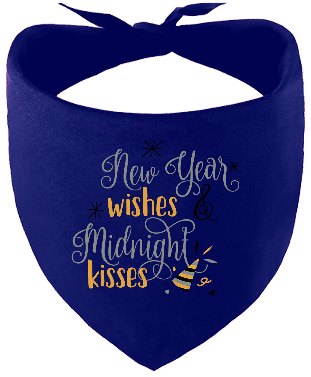 Midnight Kisses New Years Pet Bandana
