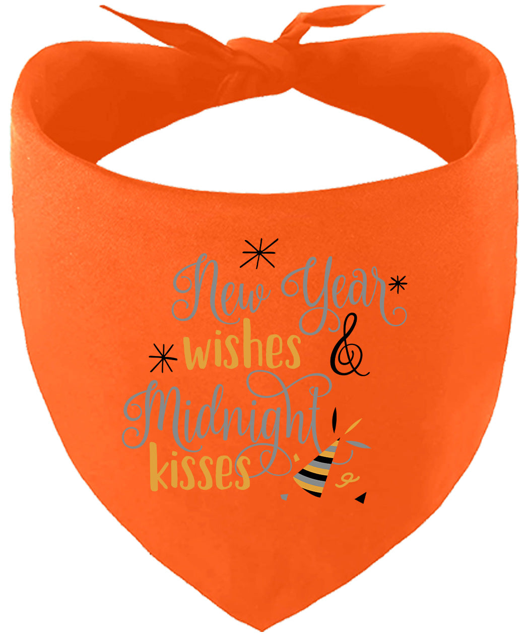 Midnight Kisses New Years Pet Bandana