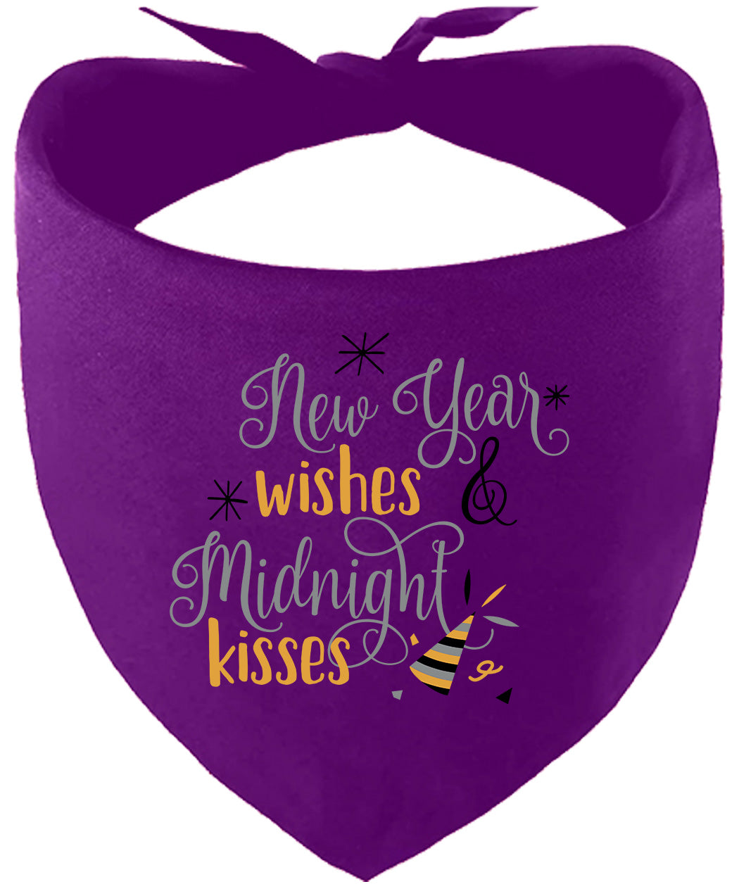 Midnight Kisses New Years Pet Bandana