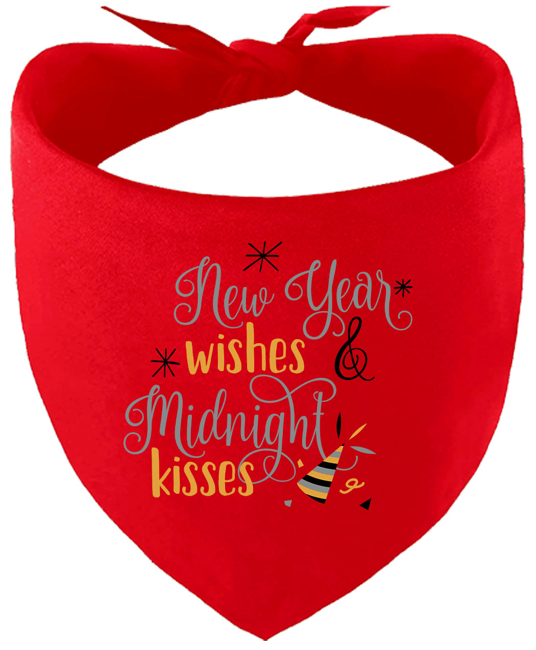 Midnight Kisses New Years Pet Bandana