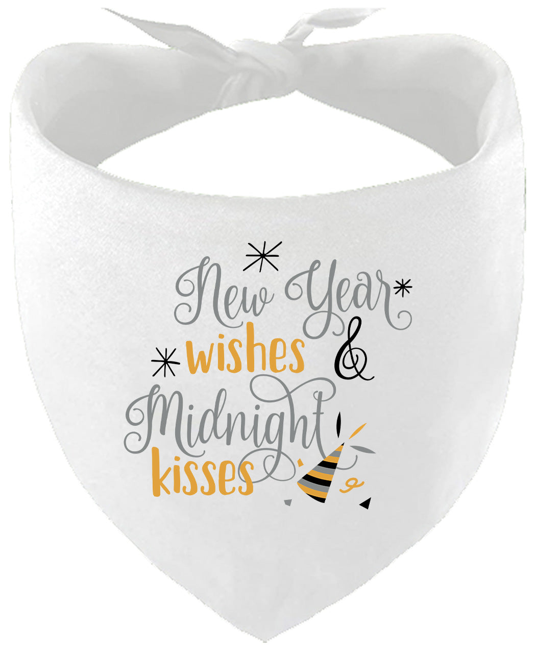 Midnight Kisses New Years Pet Bandana