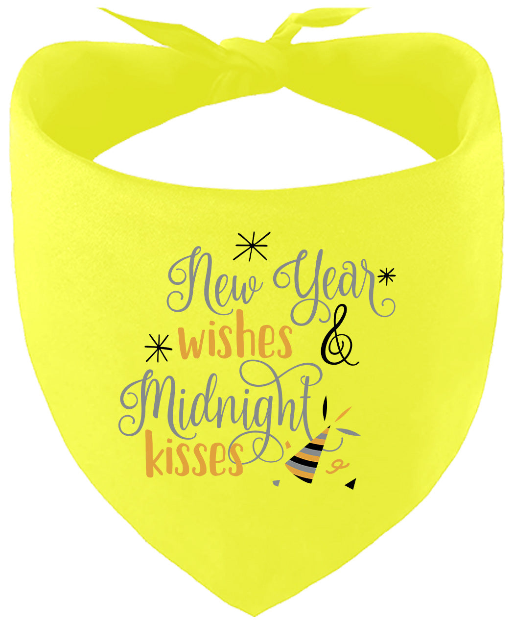 Midnight Kisses New Years Pet Bandana