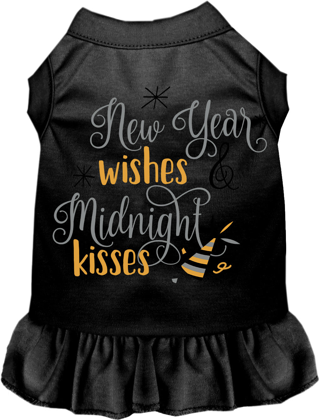 Midnight Kisses New Years Pet Dress