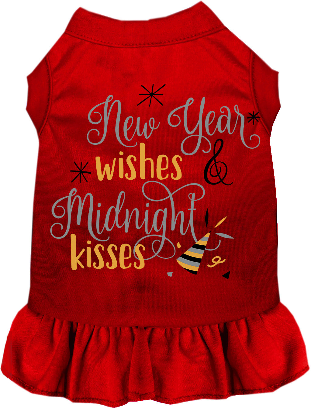 Midnight Kisses New Years Pet Dress