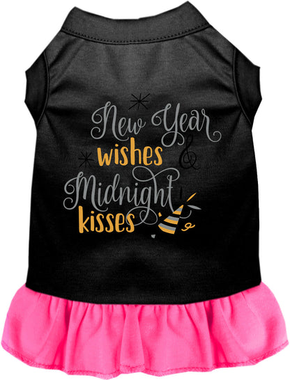 Black pet dress with pink skirt, Midnight Kisses design