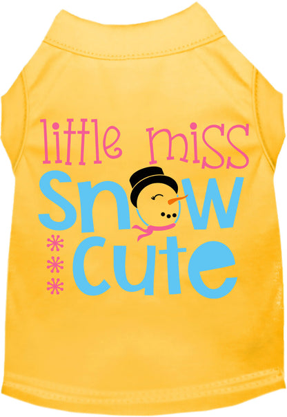 Yellow Little Miss Snow Cute pet shirt