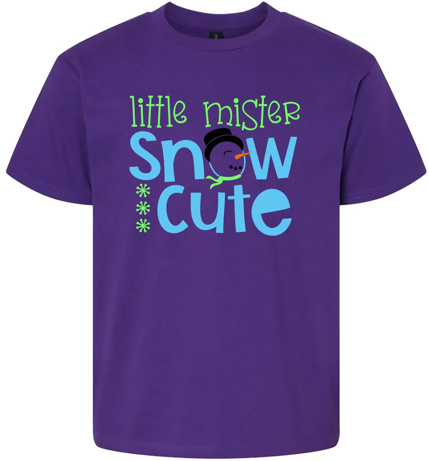 Little Mister Snow Cute Children's Gildan Soft Shirt