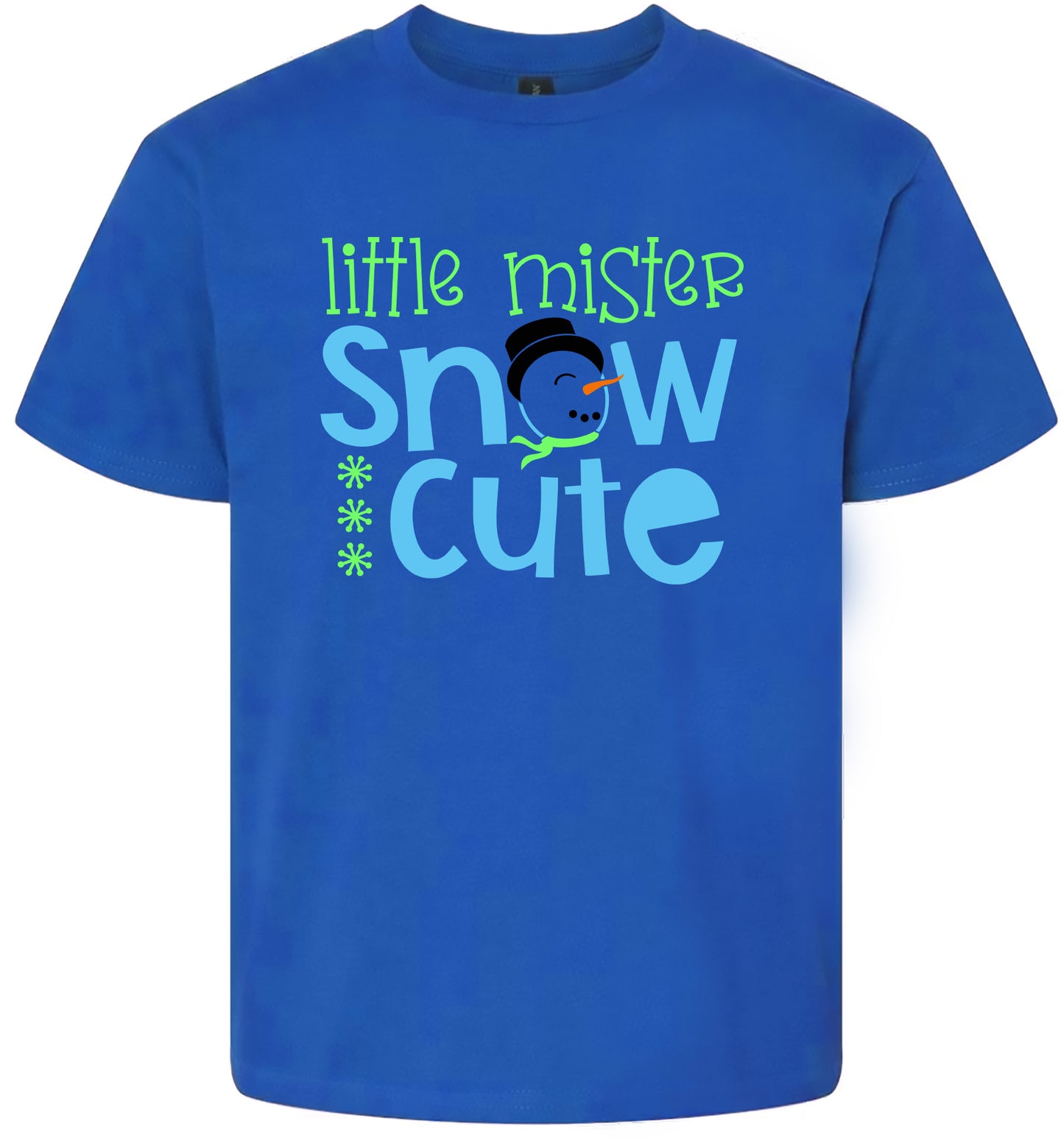 Little Mister Snow Cute Children's Gildan Soft Shirt