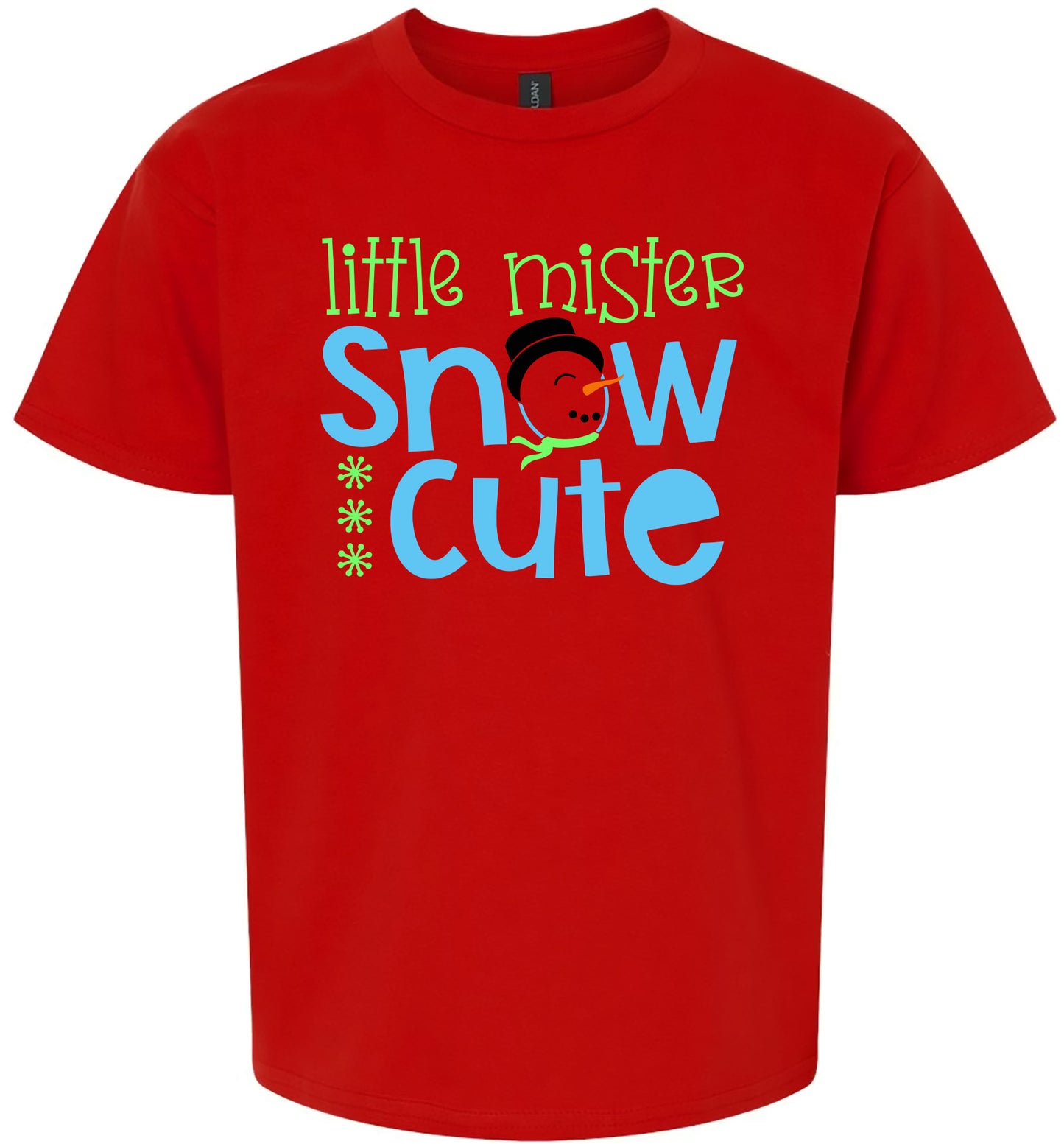 Little Mister Snow Cute Children's Gildan Soft Shirt
