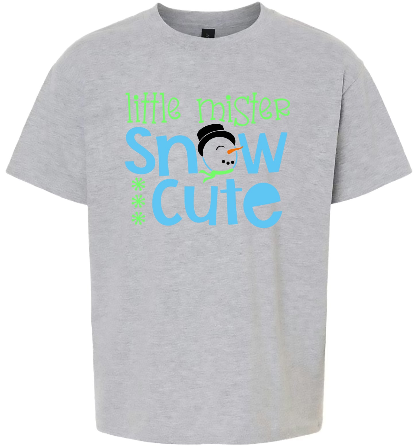 Little Mister Snow Cute Children's Gildan Soft Shirt