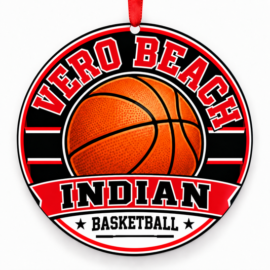 Vero Beach High School Indian basketball Christmas ornament