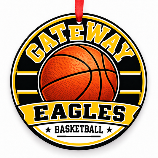 Gateway High School Eagles basketball Christmas ornament