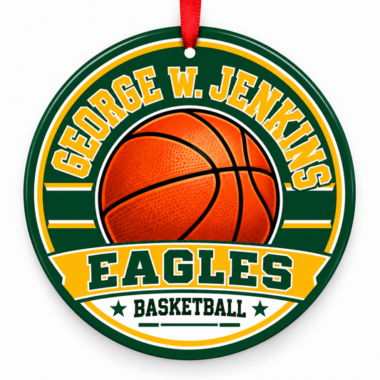 George W. Jenkins Senior High School Eagles basketball Christmas ornament