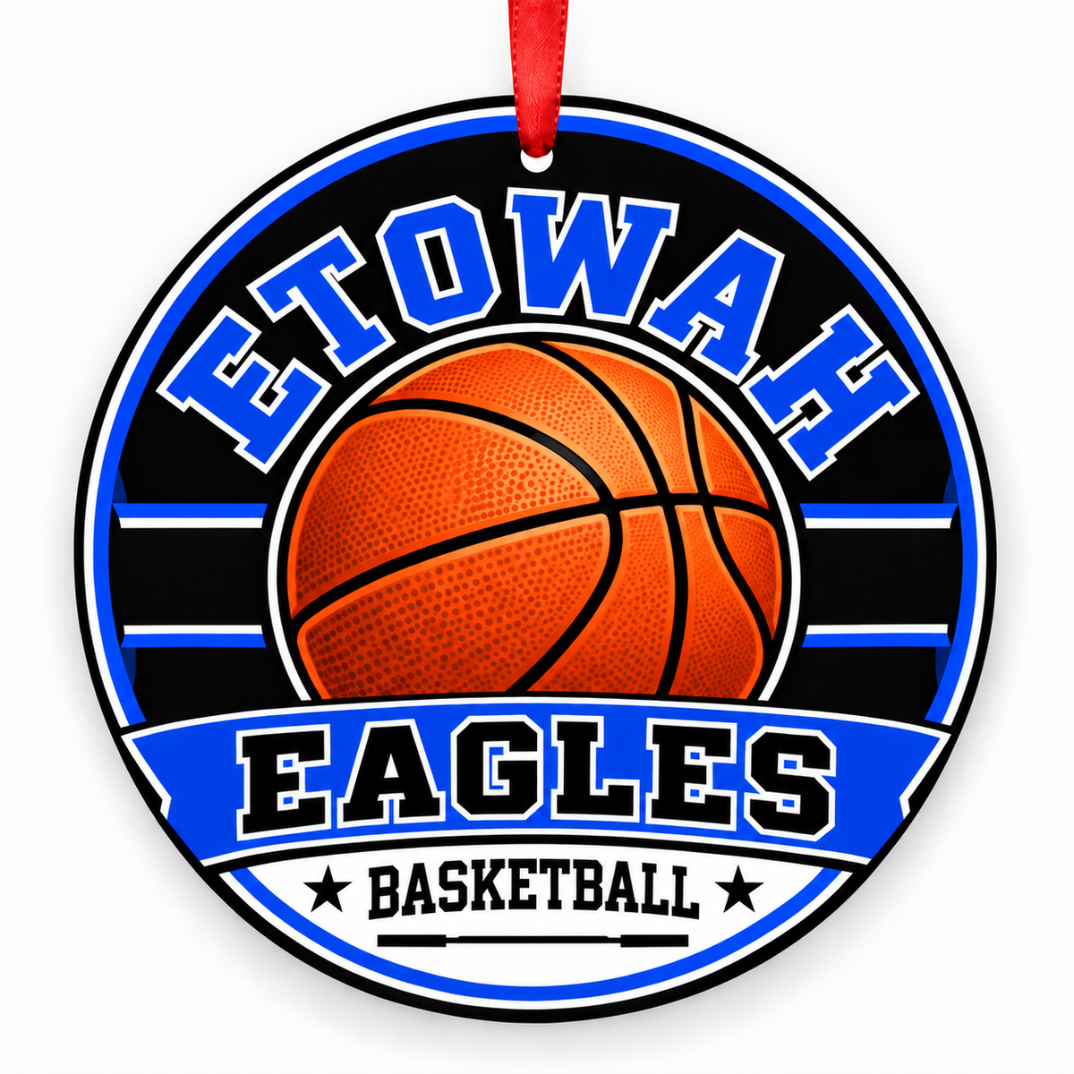 Etowah High School Eagles basketball Christmas ornament