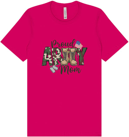 Proud Army Mom Adult Bella Canvas Shirt